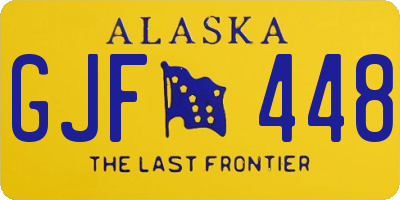 AK license plate GJF448