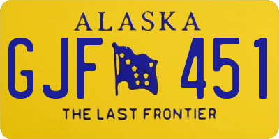 AK license plate GJF451