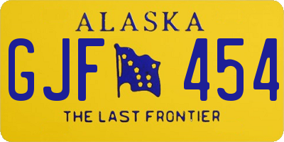 AK license plate GJF454