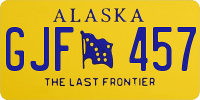 AK license plate GJF457