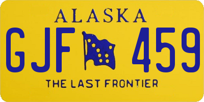 AK license plate GJF459