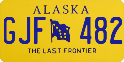 AK license plate GJF482