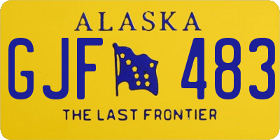 AK license plate GJF483