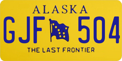 AK license plate GJF504