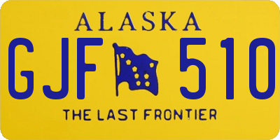 AK license plate GJF510