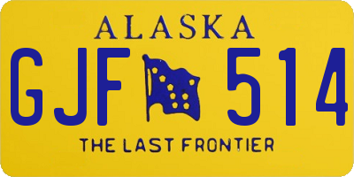 AK license plate GJF514