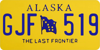 AK license plate GJF519