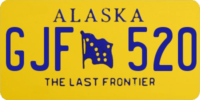 AK license plate GJF520