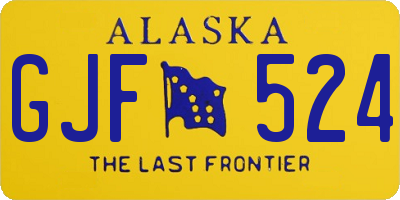 AK license plate GJF524