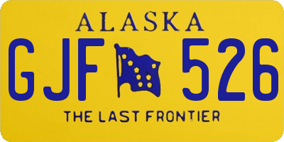 AK license plate GJF526