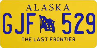 AK license plate GJF529