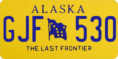 AK license plate GJF530