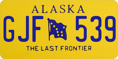 AK license plate GJF539