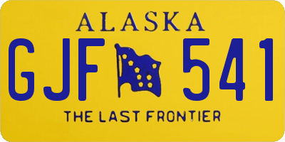 AK license plate GJF541