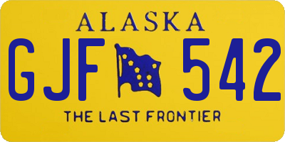 AK license plate GJF542