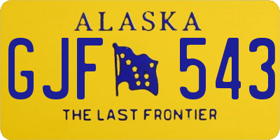 AK license plate GJF543