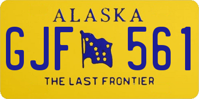 AK license plate GJF561