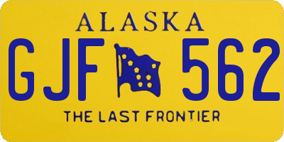 AK license plate GJF562