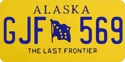 AK license plate GJF569
