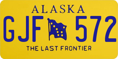 AK license plate GJF572