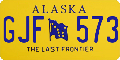 AK license plate GJF573