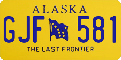 AK license plate GJF581