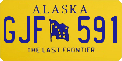 AK license plate GJF591