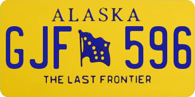 AK license plate GJF596