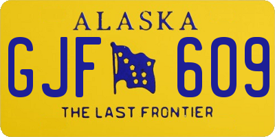 AK license plate GJF609