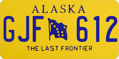 AK license plate GJF612