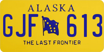 AK license plate GJF613