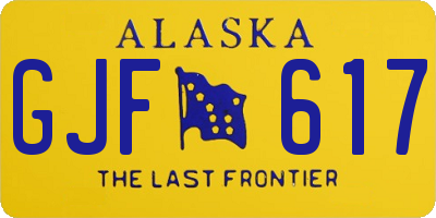 AK license plate GJF617