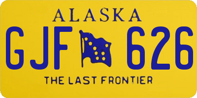 AK license plate GJF626