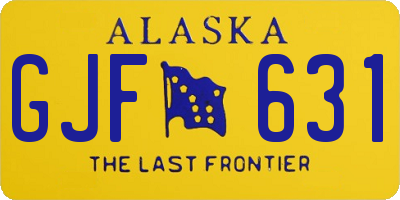 AK license plate GJF631