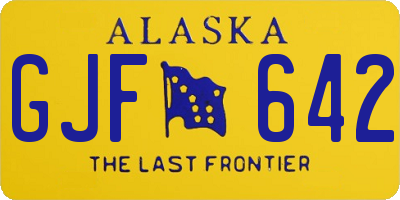 AK license plate GJF642