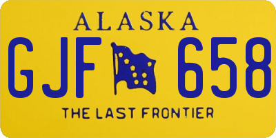 AK license plate GJF658