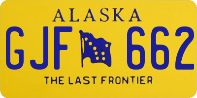 AK license plate GJF662
