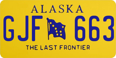 AK license plate GJF663