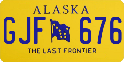 AK license plate GJF676