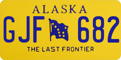 AK license plate GJF682