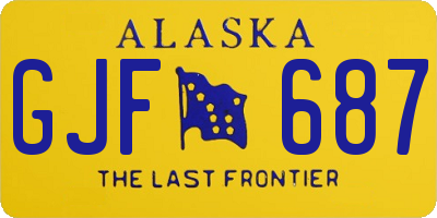 AK license plate GJF687