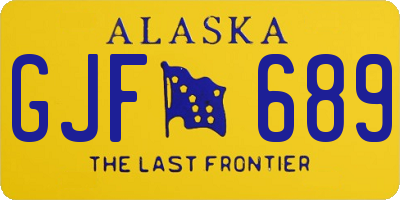 AK license plate GJF689
