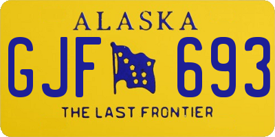 AK license plate GJF693