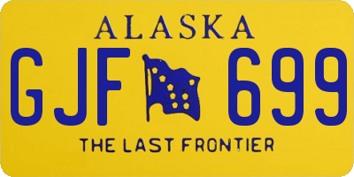 AK license plate GJF699