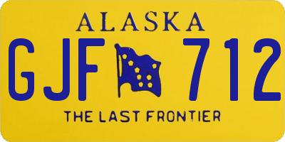 AK license plate GJF712