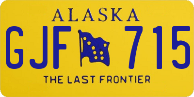 AK license plate GJF715
