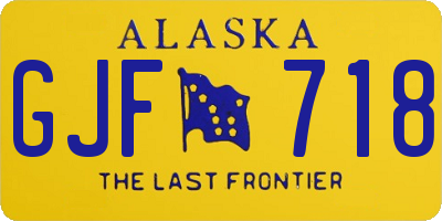 AK license plate GJF718