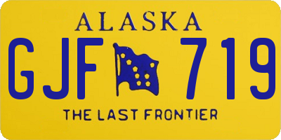 AK license plate GJF719