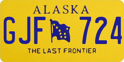 AK license plate GJF724