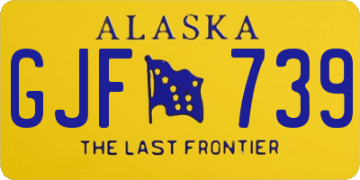 AK license plate GJF739